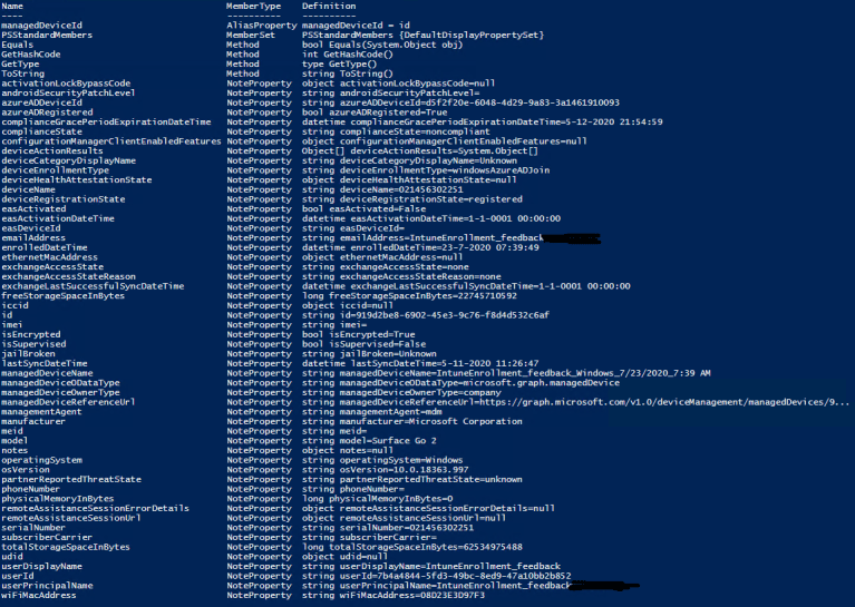 Get list of intune managed devices – Powershell Administrator Blog